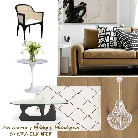 mid-century mood board 001 Interior Design Mood Board by Isra Elkhider on Style Sourcebook