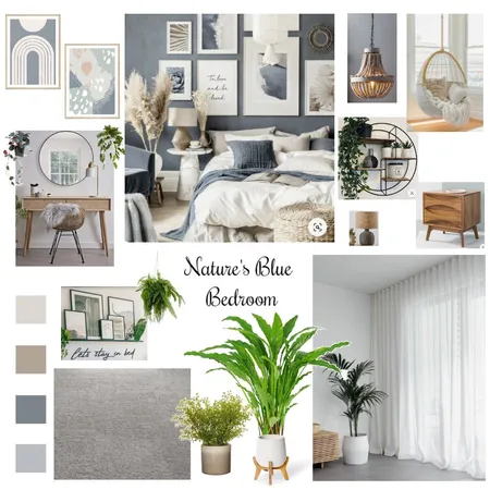 Nature's Blue Bedroom Interior Design Mood Board by Sharon MacPherson on Style Sourcebook