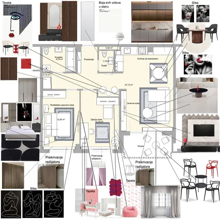 diplomski rad moodboard cijelog stana Interior Design Mood Board by nemanjatomovic on Style Sourcebook