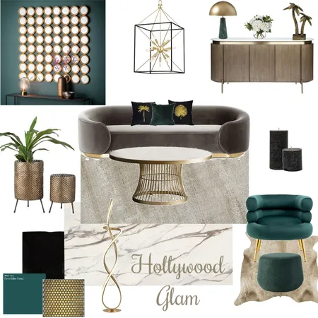 Hollywood Glam Interior Design Mood Board by Riya G on Style Sourcebook