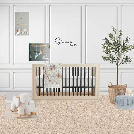 BABY GIRL NURSERY CRIB ACCENT WALL Interior Design Mood Board by cethia.rigg on Style Sourcebook