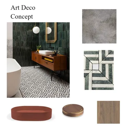 Art Deco Concept Showrrom Interior Design Mood Board by Melanie Finch Interiors on Style Sourcebook