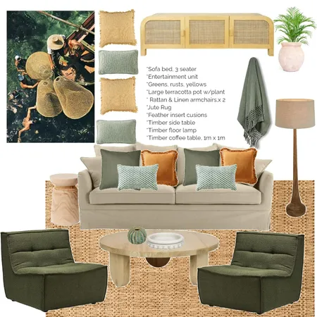 Snorkelling in the Shallows- greens armchair Interior Design Mood Board by LaraMcc on Style Sourcebook