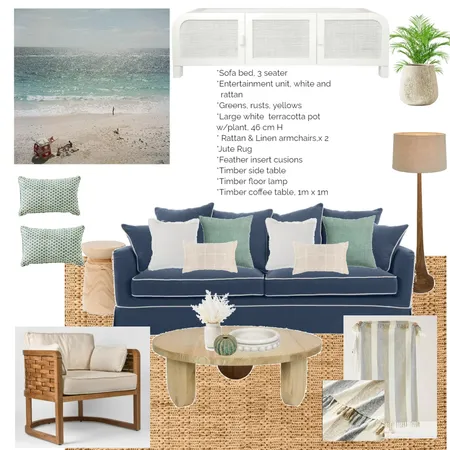 Blue Sofa Bed - Andros Island print Interior Design Mood Board by LaraMcc on Style Sourcebook