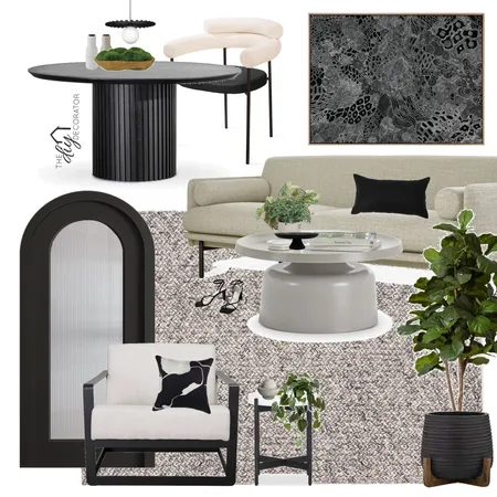 Monochrome living Interior Design Mood Board by Thediydecorator on Style Sourcebook