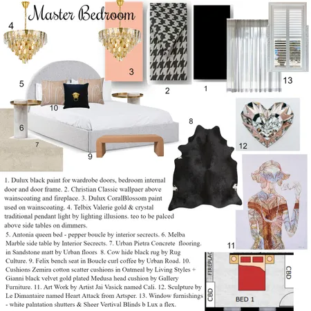 Master Bedroom Interior Design Mood Board by Charmaineattard82 on Style Sourcebook