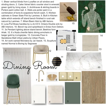 Dinning Room Sample Board Interior Design Mood Board by Charmaineattard82 on Style Sourcebook