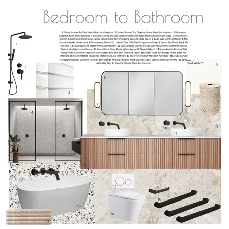 Bedroom to Bathroom Interior Design Mood Board by Rachel Brine on Style Sourcebook