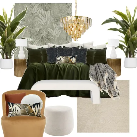 Jungle Luxe Bedroom Mood Board Interior Design Mood Board by Katelyn Scanlan on Style Sourcebook