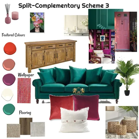 Split-Complementary Scheme 3 for Module 6 15-08-23 Interior Design Mood Board by JudyK on Style Sourcebook