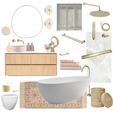 Module 9 Bathroom Sample Board Interior Design Mood Board by LaurenGatt on Style Sourcebook