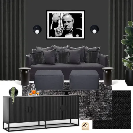 Moody Movie Room (Home Theatre) Interior Design Mood Board by Five Files Design Studio on Style Sourcebook