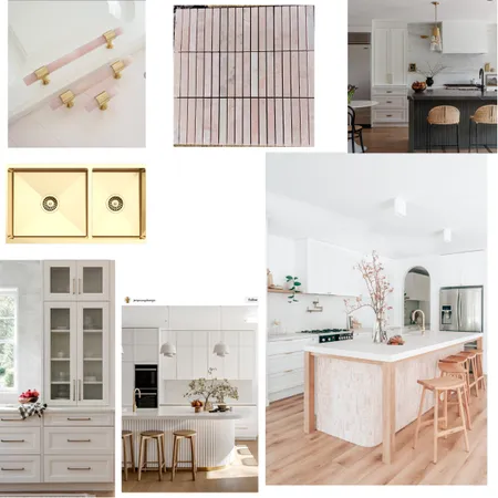 Kitchen reno pink marble tiles Interior Design Mood Board by Allir on Style Sourcebook