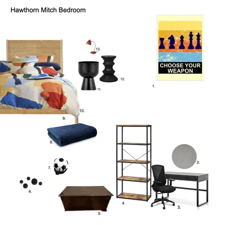 Hawthorn Mitch Bedroom Interior Design Mood Board by Susan Conterno on Style Sourcebook