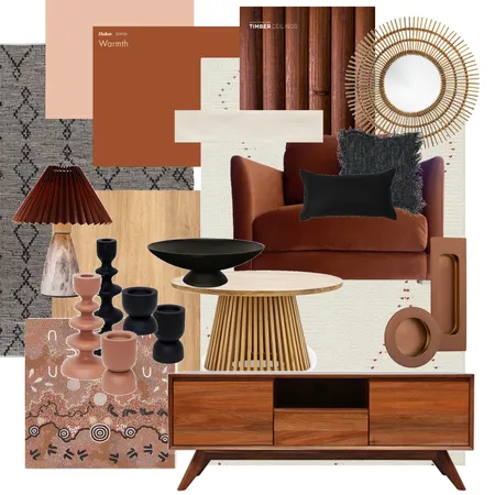 Boho Midcentury Big Bear Cabin Interior Design Mood Board by maddielane on Style Sourcebook