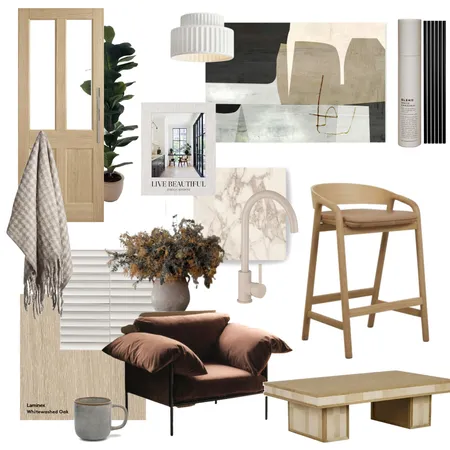 Air bnb warm neutral client concept _ O’Leary. Interior Design Mood Board by Oleander & Finch Interiors on Style Sourcebook