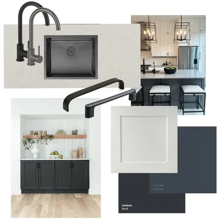 Kitchen Inspo - DM-2 - Black/Gunmetal Interior Design Mood Board by CCB Home and Interiors on Style Sourcebook