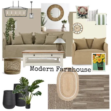 Modern Farmhouse - Living Room Interior Design Mood Board by Chivala-Amy on Style Sourcebook