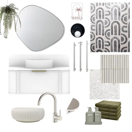 Modern Ensuite Interior Design Mood Board by Manea Interior Design & Styling on Style Sourcebook