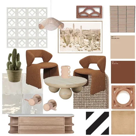 Terracotta Tampa Living Interior Design Mood Board by Z Interiors on Style Sourcebook