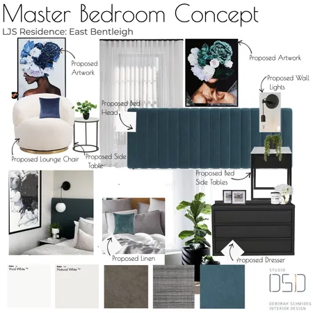 MasterBed revised Concept Interior Design Mood Board by Debschmideg on Style Sourcebook