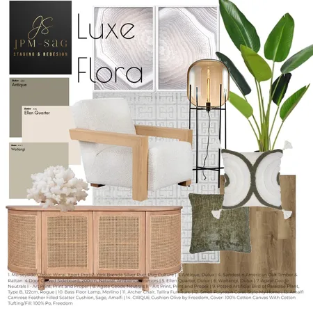 Luxe Flora Interior Design Mood Board by JPM+SAG Staging and Redesign on Style Sourcebook