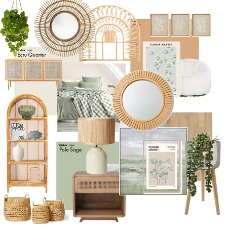 bedroom boho Interior Design Mood Board by clara.l.hasler on Style Sourcebook