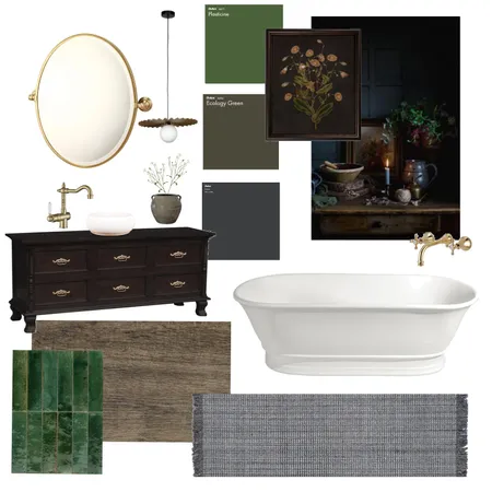 Moody Bathroom Interior Design Mood Board by Lauryn Nelson on Style Sourcebook