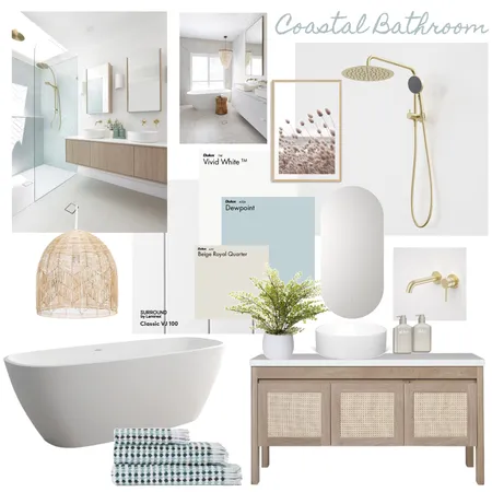 Coastal Bathroom Interior Design Mood Board by Bridgeport Design Studio on Style Sourcebook