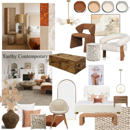 Earthy Contemporary Interior Design Mood Board by crisbedmar on Style Sourcebook