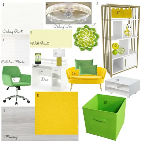 Home Office Analogous Interior Design Mood Board by Michela on Style Sourcebook