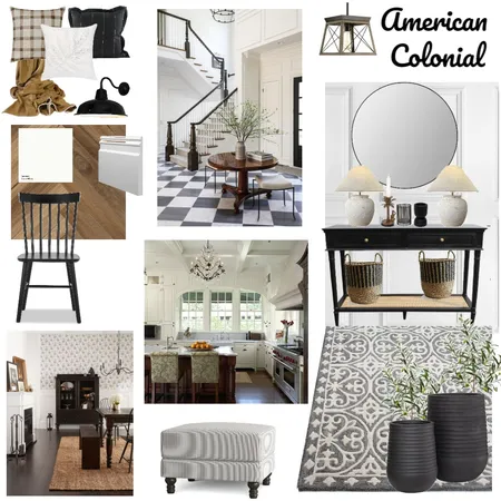 AMERICAN COLONIAL STYLE Interior Design Mood Board by crisbedmar on Style Sourcebook