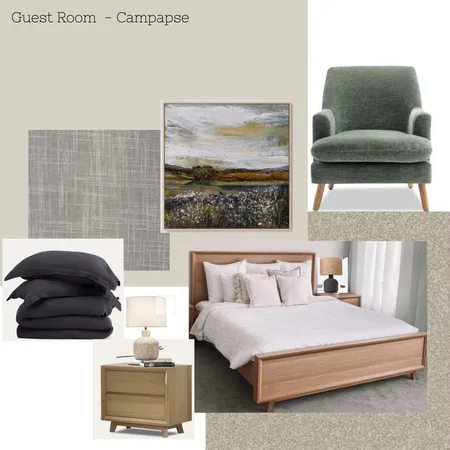 Campapse - Guest Room Interior Design Mood Board by Davidson Designs on Style Sourcebook