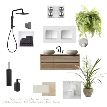 Bathroom Japandi Part C Module 10 Sample Board Interior Design Mood Board by Refined By Design Pty Ltd on Style Sourcebook