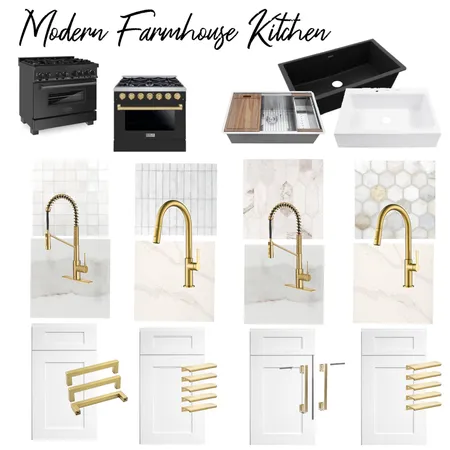 Modern Farmhouse White Kitchen Interior Design Mood Board by Mary Helen Uplifting Designs on Style Sourcebook