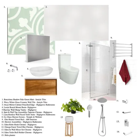 Bathroom Interior Design Mood Board by Interiors By Paul on Style Sourcebook