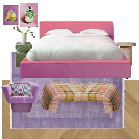 Bedroom - Candy Pink, Violet & Jade Interior Design Mood Board by dl2407 on Style Sourcebook