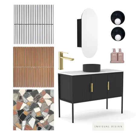 Powder room - crazy tile Interior Design Mood Board by envisual design on Style Sourcebook