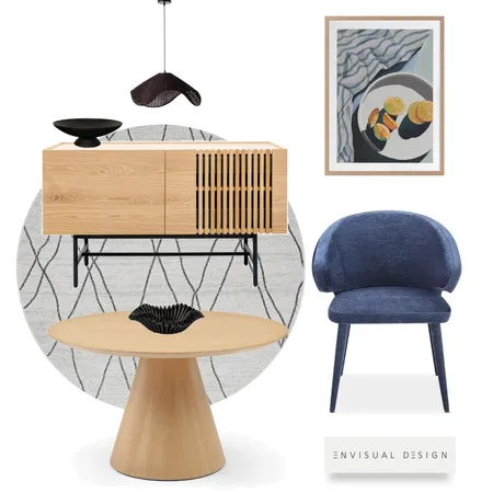 Blue Dining Interior Design Mood Board by envisual design on Style Sourcebook