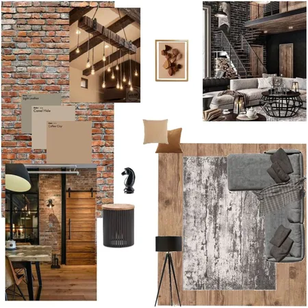 industrial living room .2 Interior Design Mood Board by Jezreel on Style Sourcebook