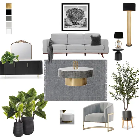 Grey Canvas lounge Room Interior Design Mood Board by Zue on Style Sourcebook