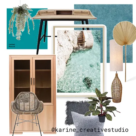 Ocean Work Station Interior Design Mood Board by karinehervouet@gmail.com on Style Sourcebook