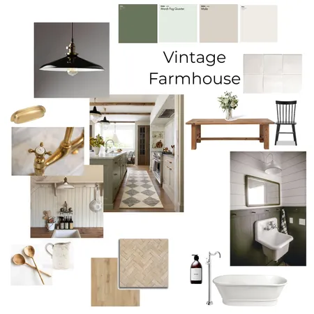 Sarah & Dan Vintage Farmhouse Interior Design Mood Board by alexnihmey on Style Sourcebook