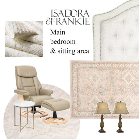 Doris Main bedroom and sitting area Interior Design Mood Board by Isadora & Frankie on Style Sourcebook