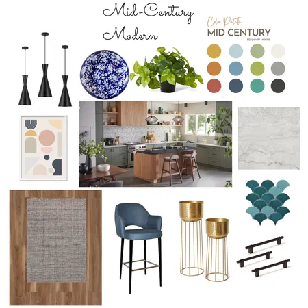 Mid Century Modern Kitchen Interior Design Mood Board by jbsuarez on Style Sourcebook