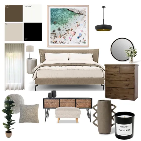 Bedroom Neutral Interior Design Mood Board by nattoneill on Style Sourcebook