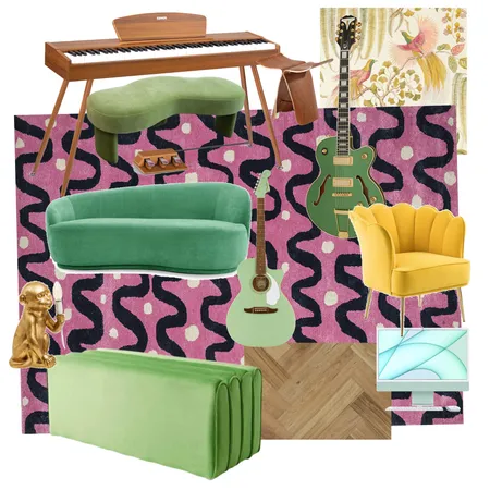 Studio - Pink, Green, Yellow Interior Design Mood Board by dl2407 on Style Sourcebook