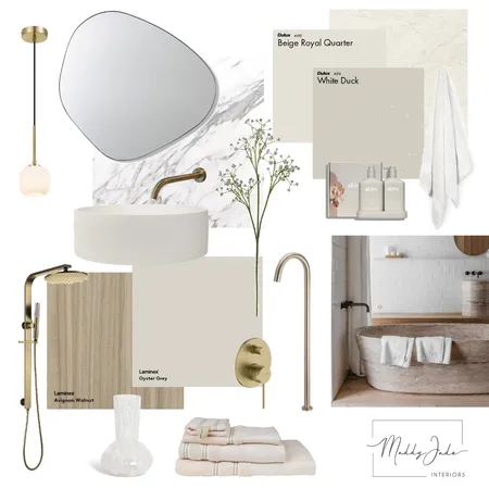 Earthy Bathroom Interior Design Mood Board by Maddy Jade Interiors on Style Sourcebook