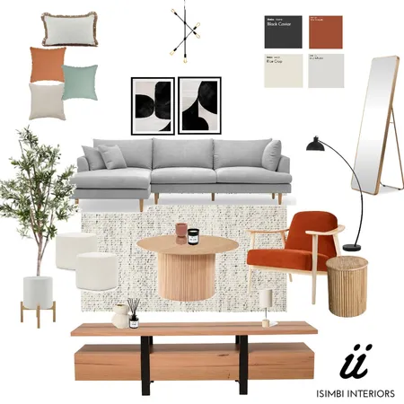 Organic Neutral Living Room Interior Design Mood Board by Tania Isimbi on Style Sourcebook