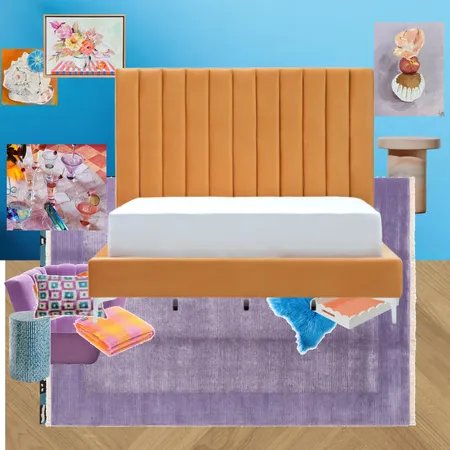 Guest - Blue, Purple, Orange Interior Design Mood Board by dl2407 on Style Sourcebook